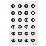 ACTION TGT 24 3" NMBR CIRCLES 100PK