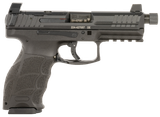 HK 81001168 VP9 Tactical 9mm Luger 10+1 4.70" Black Threaded Barrel, Black Cerakote Optic Ready/Serrated Steel Slide, Black Polymer Frame w/Picatinny Rail, Black Interchangeable Backstrap Grip