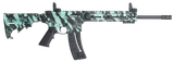 Smith & Wesson 12066 M&P15-22 Sport 22 LR Caliber with 25+1 Capacity, 16.50" Black Barrel, Overall Robin Egg Blue Platinum Finish & 6 Position CAR Stock Right Hand