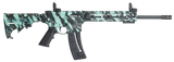 Smith & Wesson 12066 M&P15-22 Sport 22 LR Caliber with 25+1 Capacity, 16.50" Black Barrel, Overall Robin Egg Blue Platinum Finish & 6 Position CAR Stock Right Hand