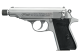 Walther Arms 4796062 PP SD Carry Frame 32 ACP 8+1 3.90" Stainless Steel Threaded Barrel, Stainless Steel Slide & Frame w/Beavertail, Black Polymer Grip
