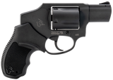 Taurus 2-650121 650  Small 357 Mag/38 Special +P 5 Shot 2" Matte Black Alloy Steel Barrel, Cylinder & Frame, Black Rubber Grip, Transfer Bar Safety, Concealed Hammer