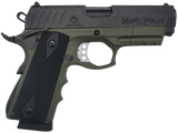 ATI GFXH45MCBFG FXH-45 Moxie 45 ACP 8+1 4.25" Black Nitride Steel Barrel, Black Nitride Serrated Steel Slide, Battlefield Green Polymer Frame w/Beavertail & Picatinny Rail, Black Polymer Grip