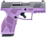 Taurus 1-GX2939LP GX2  9mm 13+1 3.37" Matte Stainless Steel Barrel, Matte Serrated Stainless Steel Slide, Light Purple Polymer Frame w/Picatinny Rail, Polymer Grip
