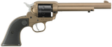 Ruger 2038 Wrangler  22 LR 6 Shot 6.50" Burnt Bronze Cerakote Barrel & Frame, Black Cerakote Cylinder Black Checkered Polymer Grips