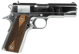 SDS Imports 10100112 1911A1 Desperado 38 Super/9mm Luger 9+1 4.25" Hard Chrome Plated Barrel, High Polished Chomium Coated Serrated Steel Slide & Frame w/Beavertail, Checkered Wood Grips