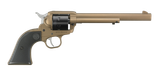 Ruger 2040 Wrangler  22 LR 6 Shot 7.50" Burnt Bronze Cerakote Barrel & Frame Black Cerakote Cylinder Black Checkered Polymer Grips