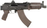 Arsenal SAM7K55P SAM7K  7.62x39mm 30+1 8.50" Black Steel Threaded Barrel, Polymer Handguards, Black Aluminum Forged & Milled Receiver, Mounted 1913 Picatinny Rail, Plum Polymer Grips