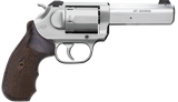 Kimber Mfg, Inc 3400031 K6S Combat DA/SA 357 Mag 6 Shot 4" Brushed Stainless Stainless Steel Barrel & Cylinder, Brushed Stainless Steel Frame, Walnut 3-Finger Target Grip, Exposed Hammer