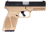 Taurus 1G3B941T G3  9mm Luger 15+1 Or 17+1 4" Matte Stainless Steel Barrel, Tan Polymer Frame With Picatinny Acc. Rail, Tenifer Matte Black Steel Slide, Re-Strike Capability, Manual Safety