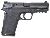 Smith & Wesson 11663 M&P Shield EZ Micro-Compact Frame 380 ACP 8+1, 3.67" Black Armornite Steel Barrel & Serrated Slide, Matte Black Polymer Frame w/Picatinny Rail, Thumb/Grip Safety, Ambidextrous