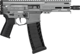 CMMG 94A6867TNG Dissent MK4 9mm Luger 33+1 6.50", Tungsten Gray Rec, Picatinny Brace Adapter, 5.50" M-LOK Handguard, Left Side Charging Handle, Zeroed Linear Comp, Zeroed Drop-In Single Stage Trigger