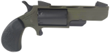 North American Arms NAATGHCB Green Huntsman Conversion 22 LR/22 Mag 5rd 2" Heavy Vent Rib Barrel, OD Green Cerakote Steel Frame, Matte Black Cylinder, Black Cobblestone Rubber Grip