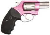 Charter Arms 52330 Pathfinder Pink Lady Small Frame 22 WMR 8 Shot 2" Stainless Steel Barrel, Pink Cerakote Aluminum Frame,  Stainless Cylinder, Black Finger Grooved Rubber Grip, Exposed Hammer