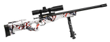 Crickett KSA2153 Precision Complete Package 22 LR 1rd 16.12" Blued American Flag & Amendment Fixed Thumbhole Stock Right Hand (Youth)