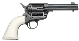 Taylors & Company 200059 1873 Cattleman Outlaw Legacy 357 Mag Caliber with 4.75" Barrel, 6rd Capacity Cylinder, Overall Blued Engraved Finish Steel & Ivory Synthetic Grip