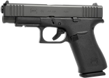Glock PA4850201FR G48  Slim Compact Frame 9mm Luger 10+1 4.17" Black GMB Barrel, Black nDLC Serrated Steel Slide, Black Polymer Frame w/Beavertail & Front Rail, Black Textured Polymer Grip, Right Hand