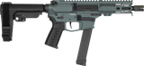 CMMG 99A890FCG Banshee MKGS 9mm Luger 33+1 5" Black Nitride Medium Taper Threaded Barrel, EML 4" M-LOK Handguards, Charcoal Green Cerakote Aluminum Picatinny Rail Receiver, CMMG Zeroed Grips