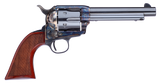 Taylors & Company 556209DE Short Stroke Gunfighter Uberti 357 Mag 6 Shot 5.50" Blued Round Barrel & Cylinder, Color Case Hardened Steel Frame, Walnut Checkered Army Style Grip, Exposed Hammer