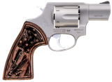 Taurus 285629US1 856  Small Frame 38 Special +P 6rd 2" Matte Stainless Steel Barrel, Cylinder & Frame, Engraved USA Flag Walnut Grip, Transfer Bar Safety