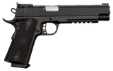 Rock Island 52008 Pro Ultra Match 10mm Auto Caliber with 6" Barrel, 8+1 Capacity, Overall Black Parkerized Finish Steel, Picatinny Rail/Beavertail Frame, Serrated Slide & Black Rubber Grip