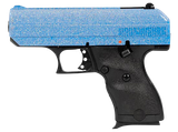 Hi-Point 916BLSP C9  9mm Luger 8+1 3.50" Black Steel Barrel, Hydro-Dipped Blue Sparkle Serrated Slide, Black Polymer Frame, Black Polymer Grips