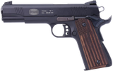 Mauser Rimfire 4110608 1911  22 LR 10+1 5" Black Steel Barrel, Black Serrated Aluminum Slide, Black Aluminum Frame w/Beavertail, Molded Wood Flag Grip, Ambidextrous