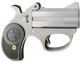 Bond Arms BASRS Stinger  9mm Luger 2rd 2.5" Matte Stainless Steel Double Barrel & Frame, Rebounding Hammer, Blade Front/Fixed Rear Sights, Black Rubber Grip, Manual Safety