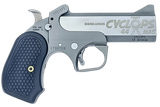 Bond Arms BACY Cyclops Big Bore 44 Mag 1rd, 4.25" Matte Stainless Steel w/Engraved Barrel, Matte Stainless Steel Frame, Black Extended B6 Resin Grip