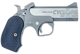 Bond Arms BACY Cyclops Big Bore 44 Mag 1rd, 4.25" Matte Stainless Steel w/Engraved Barrel, Matte Stainless Steel Frame, Black Extended B6 Resin Grip