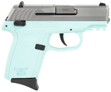 SCCY Industries CPX1TTSBG3 CPX-1 Gen3 9mm Luger 10+1 3.10" Stainless Serrated Slide,  Polymer w/Picatinny Rail Frame, SCCY Blue Polymer Grip