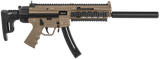 GSG GSG215GERGGSG1622T GSG-16  Full Size 22 LR 22+1 16.25" Black Tan Polymer Receiver Black Collapsible w/Storage Compartment Stock Right Hand