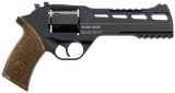 Chiappa Firearms 340167 Rhino 60DS  Large Frame 9mm Luger 6 Shot, 6" Black Anodized Steel Vent Rib Barrel & Cylinder, Black Anodized Aluminum Frame, Walnut Grip, Concealed Hammer