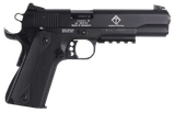 GSG GSG1911ADOP M1911 ADOP 22 LR 10+1 5" Black Steel/Threaded Barrel & Serrated Slide, Zinc Alloy w/Accessory Rail & Beavertail Frame Black Double Diamond Polymer Grip