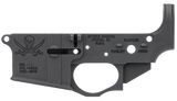 Spikes STLS016 Calico Jack Stripped Lower Receiver Multi-Caliber 7075-T6 Aluminum Black Anodized for AR-15
