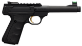 Browning 051534490 Buck Mark Plus Camper SR 22 LR 10+1 6" Steel Threaded Barrel, Matte Black Optic Ready/Serrated Steel Slide & Aluminum Frame, Black Ultragrip FX Grips