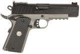 EAA GIRSAN 390608 MC1911 C  Carry Frame 10mm Auto 9+1 4.40" Black Steel Barrel, Black Serrated Steel Slide, Matte Gray Steel Frame w/Beavertail & Picatinny Rail, Black Grip, Ambidextrous