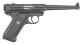 Ruger 40105 Mark IV  22 LR 10+1 6" Satin Stainless Tapered Barrel, Blued Steel Slide & Aluminum Frame Checkered Synthetic Grip