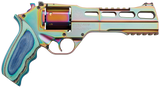 Chiappa Firearms CF340301 Rhino 60SAR Nebula *CA Compliant 357 Mag Caliber with 6" Picatinny Rail/Vent Rib, 6rd Capacity Cylinder, Rainbow PVD Metal Finish & Blue Laminate Grip