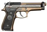 Beretta USA JS92F340M 92 Full Size 9mm Luger Single/Double 4.9" 15+1 Black Synthetic Grip Burnt Bronze Slide