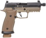 Sig Sauer 320AXGCA9CWCBTTBR2 P320 AXG Combat Limited Edition 9mm Luger 21+1 4.60" Black Nitron, Serrated/Optic Ready Slide, Coyote Hogue G10 Grips & Backstrap Grip