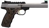 Browning 051531490 Buck Mark Plus 22 LR 10+1 5.50" Slab Side Barrel, Stainless Optic Ready/Serrated Steel Slide, Matte Black Aluminum Frame & Black Laminate UDX Grips