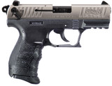Walther Arms 5120725 P22 Q 22 LR 10+1 3.42" Steel/Threaded Barrel Nickel Serrated/Steel Slide, Black Polymer Frame w/Picatinny Rail, Black Interchangeable Backstrap Grips