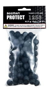 BEE 1253         RUBBER STEEL BALLS .50 100CT BLK
