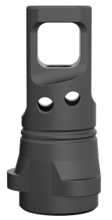Breek Arms BRK4333 Echo Single Port Muzzle Brake Black Nitride Steel 1/2"x28 Threads 9mmLuger Compatible w/ Breek-LOK 3QD