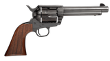 Taylors & Company 200108 1873 Pietta 9mm Luger 6 Shot 5.50" Blued Round Barrel, Blue Cylinder & Steel Frame, Walnut Checkered Army Style Grip, Manual Safety, Exposed Hammer