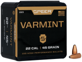 Speer 1023 Varmint  22Cal 45gr Jacketed Soft Point 100 Per Box/5 Case