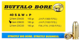 Buffalo Bore Ammunition 23B20 Heavy Strictly Business 40S&W +P 180gr Jacket Hollow Point 20 Per Box/12 Case