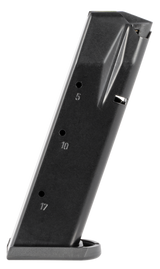 Mec-Gar MGWIT9SFAFC Tanfoglio 17rd 9mm Luger, Fits Tanfoglio Witness Sm Frame Blued w/Anti-Friction Coating Carbon Steel