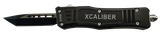 Xcaliber Knife Company  45 ACP  Small 2.75" OTF Tanto Plain Black 440C SS Blade, 3.91" Steel Handle
